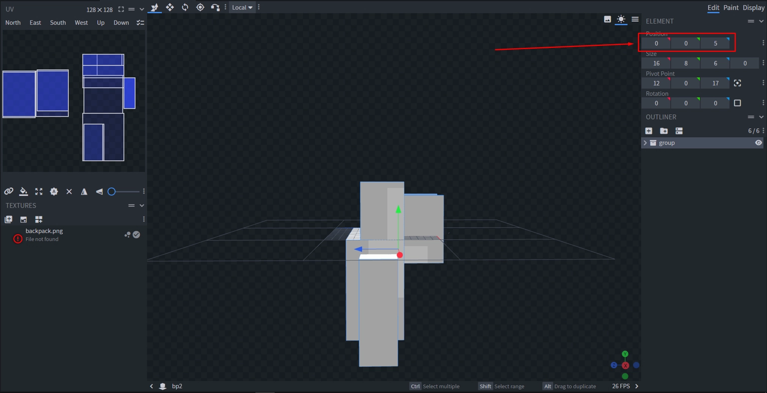 Display mode - Check Y Position